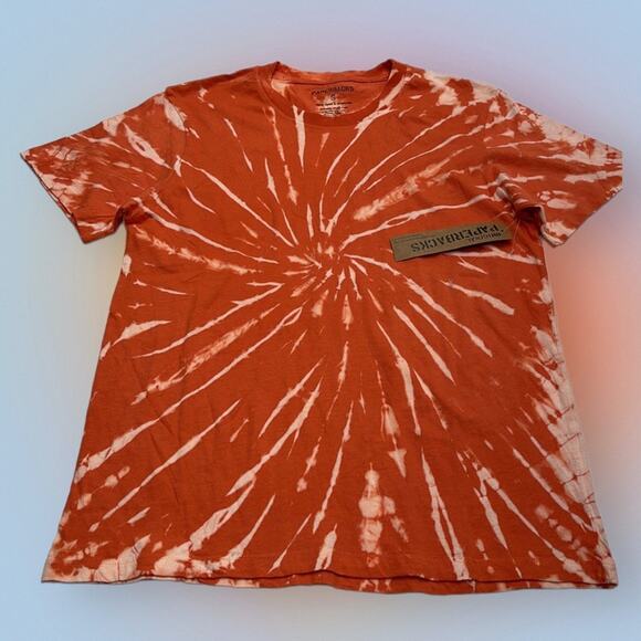 PAPERBACKS Men’s Small Orange Tie Dyed T-Shirt - Picture 2 of 2